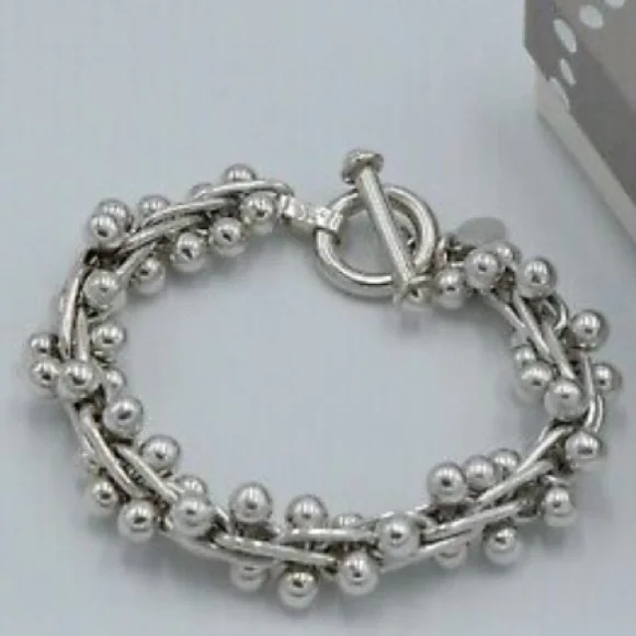 Iconic Silpada Sterling Silver DNA Toggle Clasp Bracelet B0523 - Picture 2 of 14